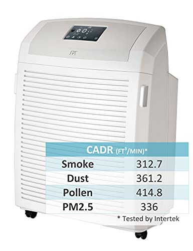 SPT AC-2102A Heavy Duty Air Cleaner with HEPA, Carbon, VOC & TiO2, White