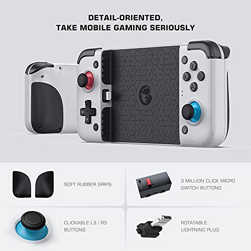 GameSir X2 Lightning Mobile Game Controller for iPhone iOS, Phone Gamepad Play Xbox game pass, Playstation, COD Mobile, MFi, Arcade, Amazon Luna, Stadia & More Cloud Gaming