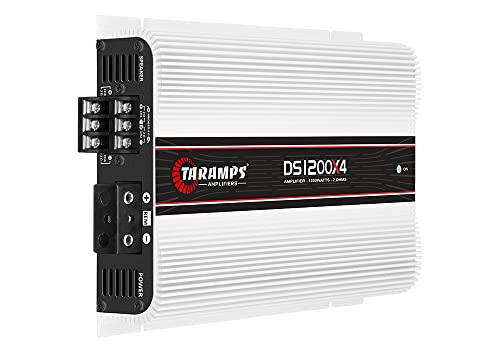 Taramps 4 Channel Car Amplifier – Class D Multichannel Amplifier 1200 Watt RMS, Car Electronics Car Audio Subwoofer 2 Ohm Stable Bass Boost Crossover for Car Speakers Sub Amp