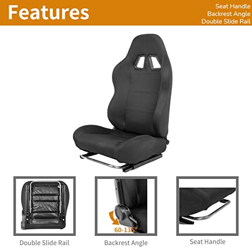 Dardoo Racing Simulator Cockpit Gaming Seat with Adjustable Double Slide Adapt Gaming Simulator Cockpit Racing Wheel Stand Chair Video Game Chairs Black