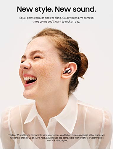 SAMSUNG Galaxy Buds Live True Wireless Earbuds US Version Active Noise Cancelling Wireless Charging Case Included, Mystic Bronze