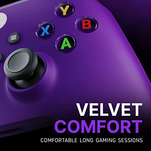 Gamenetics Custom Official Wireless Bluetooth Controller for Xbox Series X/S and Xbox One Console - Un-Modded - Video Gamepad Remote (Soft Touch Dark Nebula)