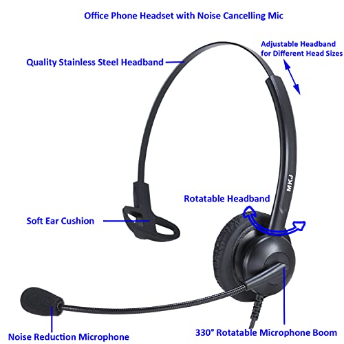 Cisco Phone Headset with Noise Cancelling Microphone Corded Cisco Headsets for Office Phones RJ9 Headphone for Cisco 6841 CP-7821 7940 7942G 7945G 7960 7965G 7970 7971G 7975 8841 8865 8961 9951