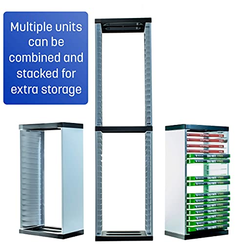 PS5 Game Storage Tower – Universal Games Storage Tower – Stores 36 Game or Blu-Ray Disks – Game Holder Rack for PS4, PS5, Xbox One, Xbox Series X/S, Nintendo Switch Games and Blu-Ray Disks