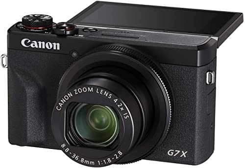 Canon PowerShot G7X Mark III Digital 4K Vlogging Camera, Black Expo Bundle with 32GB SD Card + SD Card Reader + Dust Blower + Brush Pen + Fiber Cloth + Manufacture Accessories