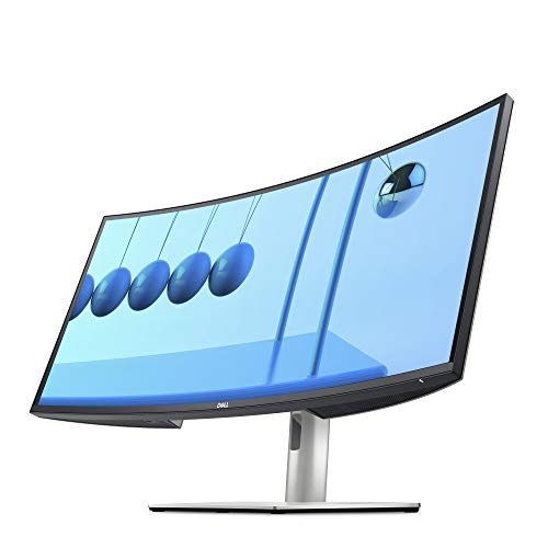 Dell U3421WE UltraSharp Curved Monitor, 34.14 Inch Ultrawide Monitor WQHD (3440 x 1440p at 60Hz), in-Plane Switching Technology, 100mmx100mm VESA Mounting Support, Platinum Silver