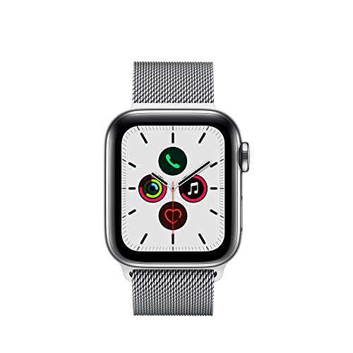 Apple Watch Series 5 (GPS + Cellular, 40mm) -  Stainless Steel Case with Milanese Loop