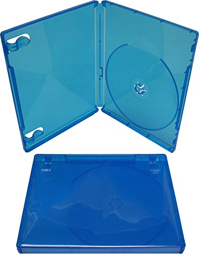 (5) Blue Game Cases - Compatible With Playstation 4 - 1 Disc Capacity - 14mm - #VGBR14PS4BL