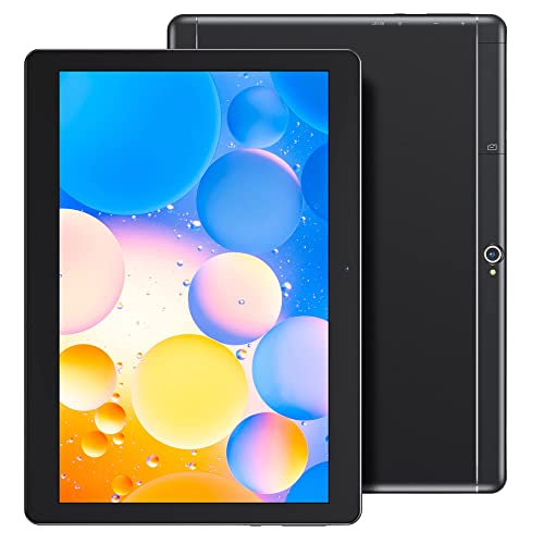 Upgraded Dragon Touch Notepad K10 Tablet, 64GB Storage with Micro HDMI Port, Android 10 Tablet, Quad-Core Processor, 10.1 inch IPS HD Display, GPS, 5G Wi-Fi, Metal Body Black