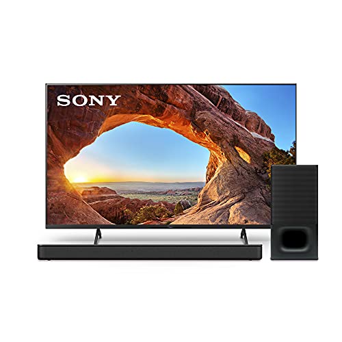 Sony X85J 43 Inch TV: 4K Ultra HD LED Smart Google TV and Sony HT-S350 Soundbar with Wireless Subwoofer