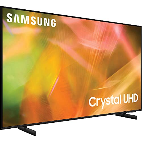 Samsung UN43AU8000FXZA 43 Inch 4K Crystal UHD Smart LED TV 2021 Bundle with Premium 1 YR CPS Enhanced Protection Pack