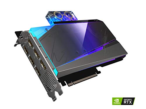 GIGABYTE AORUS GeForce RTX 3090 Xtreme WATERFORCE WB 24G Graphics Card, WATERFORCE Water Block Cooling System, 24GB 384-bit GDDR6X, GV-N3090AORUSX WB-24GD Video Card