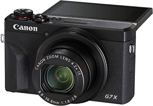 Canon Powershot G7X Mark III Point & Shoot Digital Camera + SanDisk 64GB + Accessory Bundle + Inspire Digital Cloth