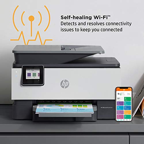 HP OfficeJet Pro 9015e Wireless Color All-in-One Printer with bonus 6 months Instant ink with HP+ (1G5L3A)