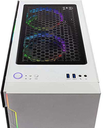 Skytech Gaming Archangel Gaming Computer PC Desktop – Intel Core-i5 10400F 2.9GHz, GTX 1660 Super 6G, 500GB SSD, 16GB DDR4 3200MHz, RGB Fans, Windows 10 Home 64-bit, 802.11AC Wi-Fi, White