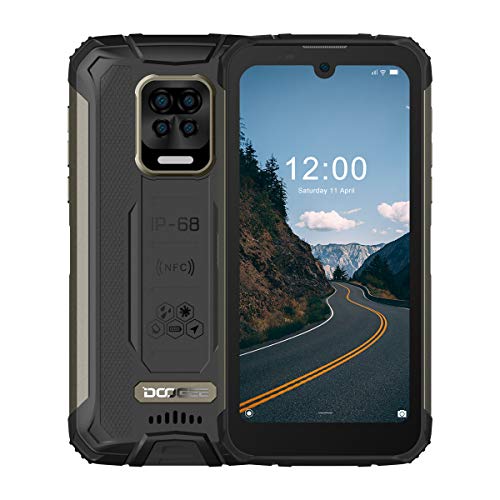 Rugged Smartphone, DOOGEE S59 Pro Android 10, 4GB+ 128GB, 16MP + 8MP Four Cameras, 10050mAh Battery, 5.71 inches HD+, IP68 Waterproof Mobile Phone, 4G Dual SIM, NFC/GPS, US Version - Mineral Black