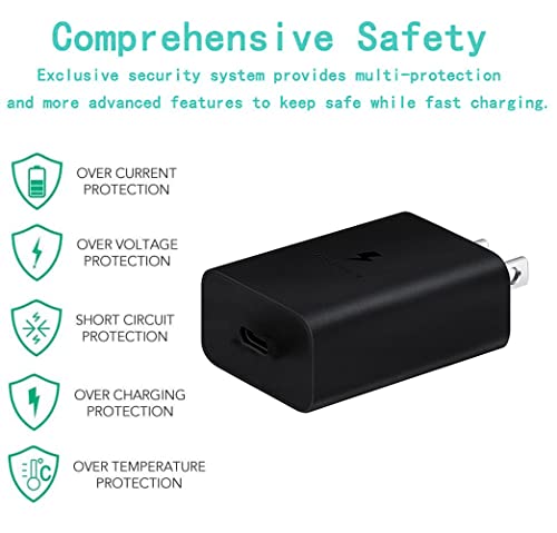 Samsung 15W USB-C Fast Charging Wall Charger(USB-C Cable Included) for Samsung Galaxy S8/S8 Plus/S9/S10/S10 Plus/S10E/ S20/S20 Plus/S21/S21 Ultra/Note 8/Note 9/Note 10/Note 20