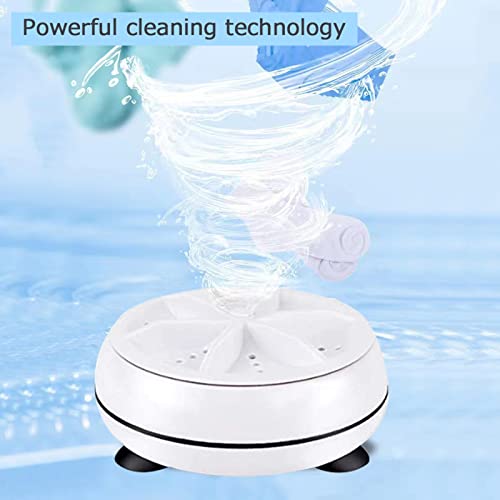 Portable Mini Washing Machine,Ultrasonic Turbo Washing Machine with USB for Home, Business, Travel, College Room,Turbo Washer for Cleaning Sock,Underwear,Small Rags