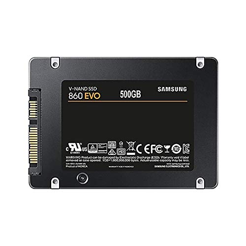 SAMSUNG 860 EVO MZ-76E500E 500 GB Solid State Drive - SATA (SATA/600) - 2.5" Drive - Internal - 550 MB/s Maximum Read Transfer Rate - 520 MB/s Maximum Write Transfer Rate - 256-bit Encryption Standard