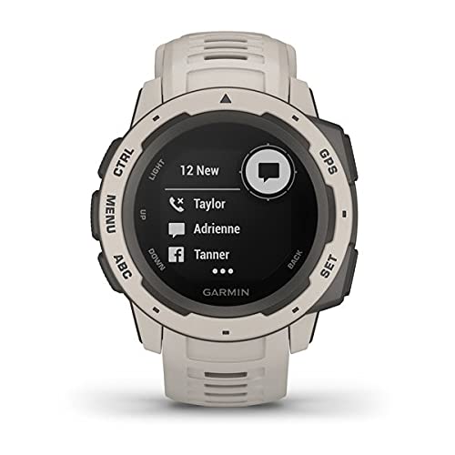 Garmin 010-02064-01 Instinct, Rugged Outdoor Watch with GPS, Features Glonass and Galileo, Heart Rate Monitoring and 3-Axis Compass, Tundra