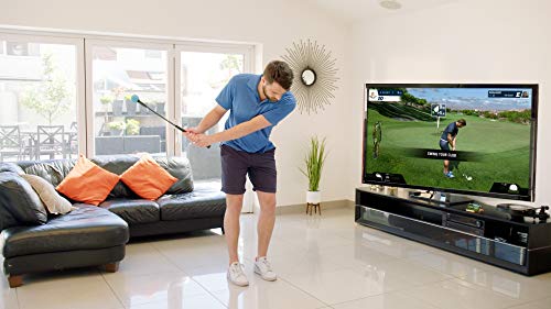 PHIGOLF Home Golf Simulator with Weighted Swing Stick, Indoor & Outdoor Use, Swing Trainer with Motion Sensor & 3D Swing Analysis, Supports Android and iOS Devices, Compatible with WGT & E6 Connect