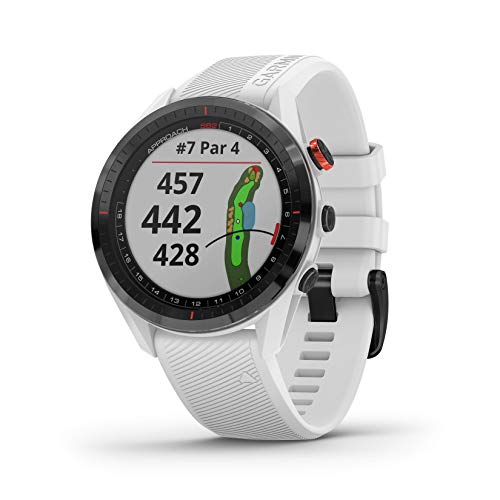 Garmin Approach S62, Premium Golf GPS Watch, Built-in Virtual Caddie, Mapping and Full Color Screen, White & Approach CT10 Starter Kit, Automatic Club Tracking System, 3 Sensors