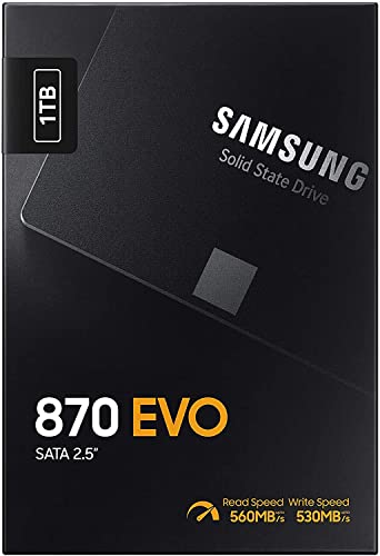 Sam-Sung 870 EVO SATA III SSD 2.5” / MZ-77E1T0B / Internal Solid State Hard Drive, Upgrade PC or Laptop Memory and Storage for IT Pros, Creators, Everyday Users (1 TB)