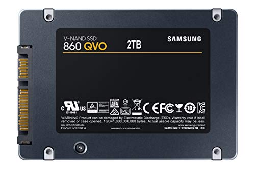 Samsung 860 QVO 2TB 2.5 Inch SATA III Internal SSD (MZ-76Q2T0B/AM), Gray