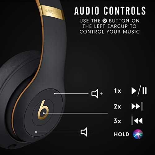 Beats Studio3 Wireless Noise Cancelling Over-Ear Headphones - Apple W1 Headphone Chip, Class 1 Bluetooth, 22 Hours of Listening Time, Built-in Microphone - Midnight Black (Latest Model) - AOP3 EVERY THING TECH 