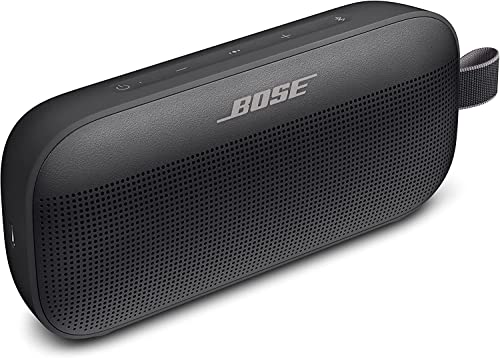 Bose SoundLink Revolve+ (Series II) Portable Bluetooth Speaker, Black & SoundLink Flex Bluetooth Portable Speaker, Wireless Waterproof Speaker for Outdoor Travel - Black