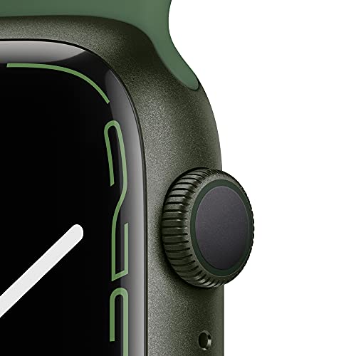 Apple Watch Series 7 [GPS 45mm] Smart Watch w/ Green Aluminum Case with Clover Sport Band. Fitness Tracker, Blood Oxygen & ECG Apps, Always-On Retina Display, Water Resistant - AOP3 EVERY THING TECH 