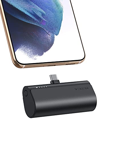 Portable Charger, USB C Power Bank, VEGER 5000mAh Mini Battery Pack Fast Charging 20W Small Charging Bank for Samsung Galaxy S21, S20, S10, S9, Note 20, Pixel, Moto, LG, Oculus Quest, Android Phones