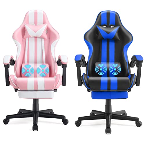 Pink and Blue Gaming Chair Bundle