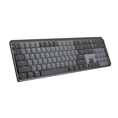 Logitech MX Mechanical Wireless Illuminated Performance Keyboard, Linear Switches, Backlit Keys, Bluetooth, USB-C, macOS, Windows, Linux, iOS, Android, Metal