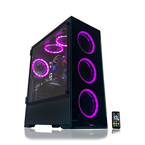 Alarco Gaming PC Desktop Computer Intel i5 3.10GHz,8GB Ram,1TB Hard Drive,Windows 10 pro,WiFi Ready,Video Card Nvidia GTX 650 1GB, 6 RGB Fans with Remote