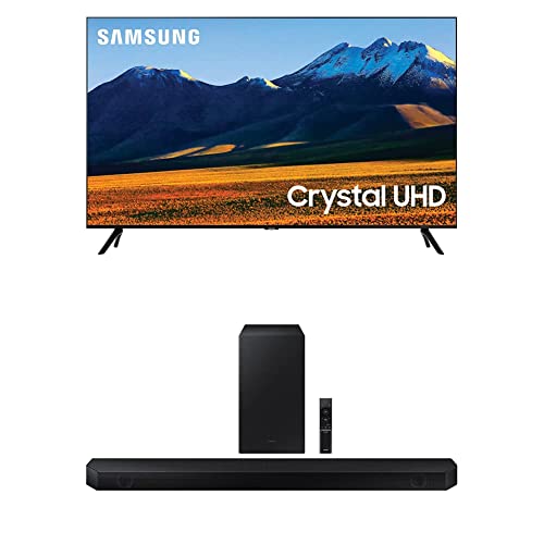 SAMSUNG 85-Inch Class Crystal 4K UHD AU8000 Series HDR Smart TV (UN85AU8000FXZA, 2021 Model) w/HW-Q60B 3.1 ch Soundbar w/Dolby Audio 2022