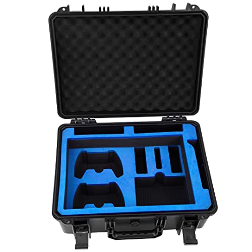 Premium Carrying Case for PS5-Travel Hard Case Fits PlayStation 5 Console Controllers Games Cables-PS5 Case with Customized Foam for Both Standard and Digital Versions