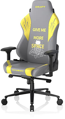 DXRacer Craft Gaming Chair, Standard, Grey and Yellow