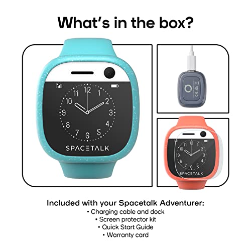 Kids Smart Watch Phone & Kids GPS Tracker with Charging Stand Kit Bundle- Spacetalk Adventurer 4G Kids Phone Watch with 4G Calls, SMS, Text & Chat for Boys Girls Age 5 - 12