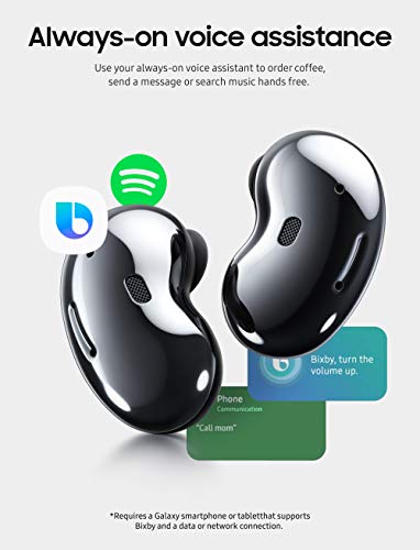 SAMSUNG Galaxy Buds Live True Wireless Earbuds US Version Active Noise Cancelling Wireless Charging Case Included, Mystic Black