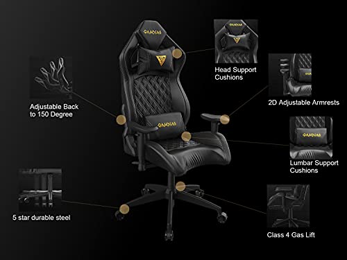 GAMDIAS Aphrodite ML1 Gaming Chair, High Back Headrest and Lumbar with Ergonomic Racing Seat, Black/Red (Aphrodite ML1 Black/Red)