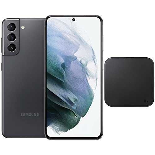 Samsung Galaxy S21 5G (128GB, 8GB) 6.2" AMOLED 120Hz, Snapdragon 888, Global 5G Volte Fully Unlocked (AT&T, Verizon, T-Mobile, Global) G991U1 (w/ 25W Charge Cube & Fast Wireless Charger, Gray)