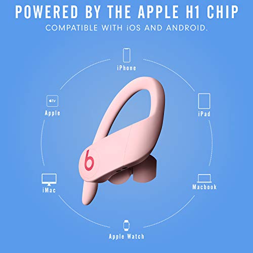 Powerbeats Pro Wireless Earbuds - Apple H1 Headphone Chip, Class 1 Bluetooth Headphones, 9 Hours of Listening Time, Sweat Resistant, Built-in Microphone - Cloud Pink - AOP3 EVERY THING TECH 