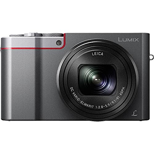 Panasonic Lumix DMC-ZS100 Digital Camera (Silver) (DMC-ZS100S) - Bundle - with 256GB Memory Card + LED Video Light + DMW-BLE9 Battery + Soft Bag + 12 Inch Flexible Tripod + Cleaning Set