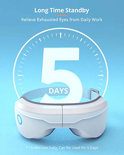 Eye Massager with Heat, Latumab Bluetooth Music Heated Massager for Migraines, Relax and Reduce Eye Strain Dark Circles Eye Bags Dry Eye Improve Sleep, Ideal Gifts for Women/Men