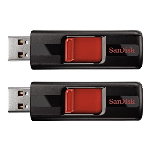 SanDisk 64GB 2-Pack Cruzer USB 2.0 Flash Drive (2x64GB) - SDCZ36-064G-G352