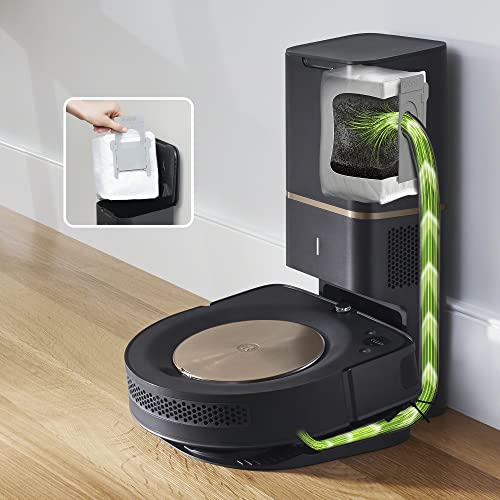 iRobot Roomba s9+ (9550) Robot Vacuum with Automatic Dirt Disposal- Empties itself, Wi-Fi Connected, Smart Mapping, Powerful Suction, Corners & Edges, Ideal for Pet Hair, Black