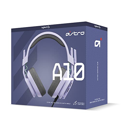 Astro A10 Gaming Headset Gen 2 Wired Headset - Over-Ear Gaming Headphones with flip-to-Mute Microphone, 32 mm Drivers, for Xbox Series X|S, Xbox One, Playstation 5/4, Nintendo Switch, PC, Mac -Lilac