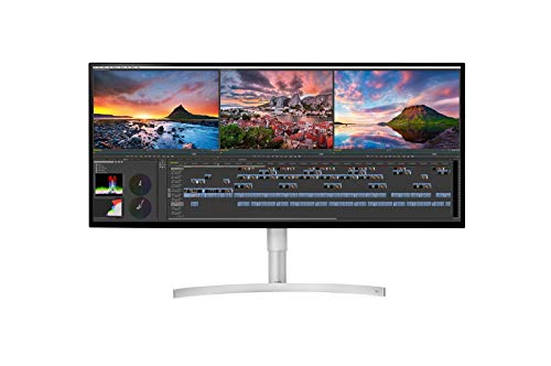 LG 34BK95U-W UltraFine 34" 21:9 5K 2K (5120 x 2160) Nano IPS LED UltraWide Monitor, 600 cd/m² HDR, Thunderbolt 3 / USB Type-C Inputs Black