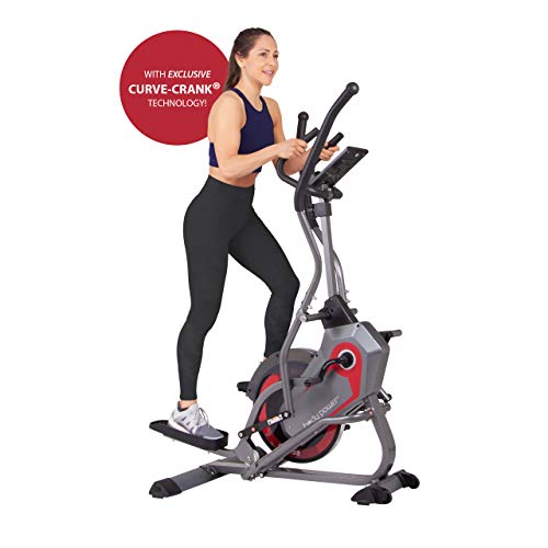 [Body Power] Patented 2-in-1 Elliptical Machine & Stair Stepper Trainer with Curve-Crank Technology, Exercise Equipment for Home Gym, HIIT Training Compatible Machine, 1 Year Warranty BST800